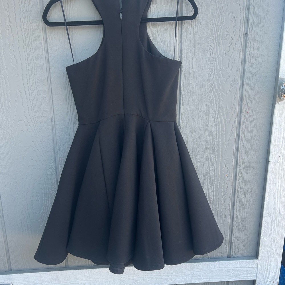 Elegant AQAQ Black Sleeveless Dress